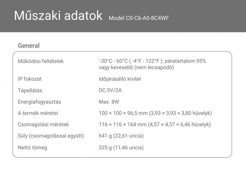 Ezviz C6 Wifi IP kamera