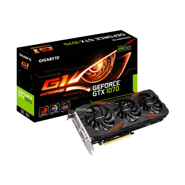 GIGABYTE Videokártya PCI-Ex16x nVIDIA GTX 1070 8GB DDR5 OC