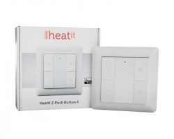 Heatit Z-Push Button 4 Fehér Z-wave okos fali kapcsoló