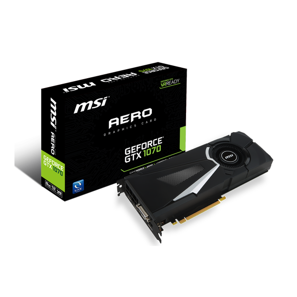 MSI Videokártya PCI-Ex16x nVIDIA GTX 1070 AERO 8GB DDR5 OC