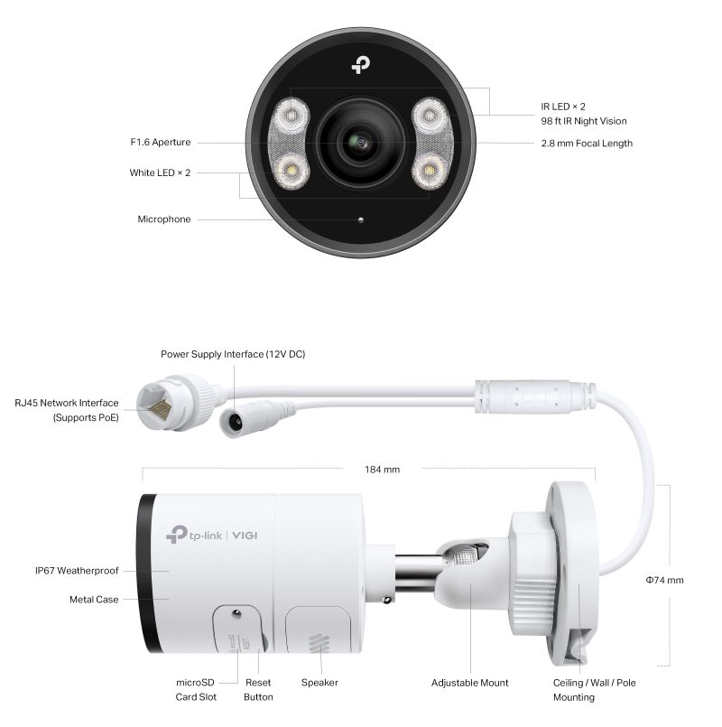 TP-Link VIGI InSight S345 2.8mm IP kamera